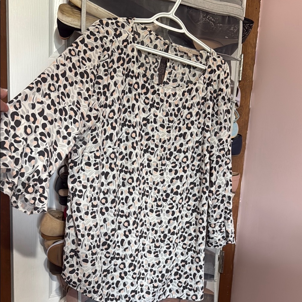 LOFT Plus Leopard Print Women's Top